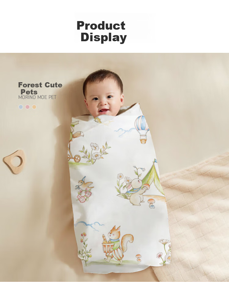 Aibaoshi Baby Swaddle, Pure Cotton, Newborn Hospital Wrap, Anti-Startle Blanket, Miitu Private Language, S866 10