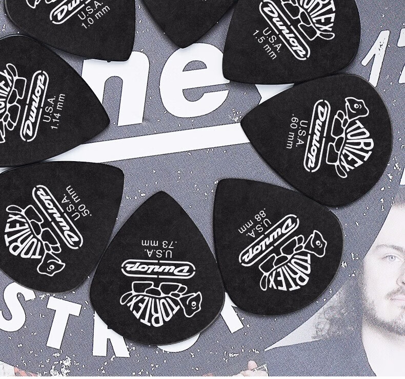 DUNLOP 498 Series Celluloid Guitar Picks Non-Slip Fast Strumming Colorful Guitar Accessories 6-Pack 2