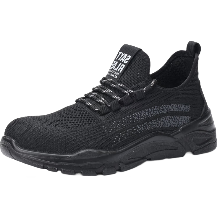 JUNBU Men's Summer Breathable Steel Toe Anti-Smash Anti-Puncture Lightweight Safety Worksite Shoes AF026 Size 40