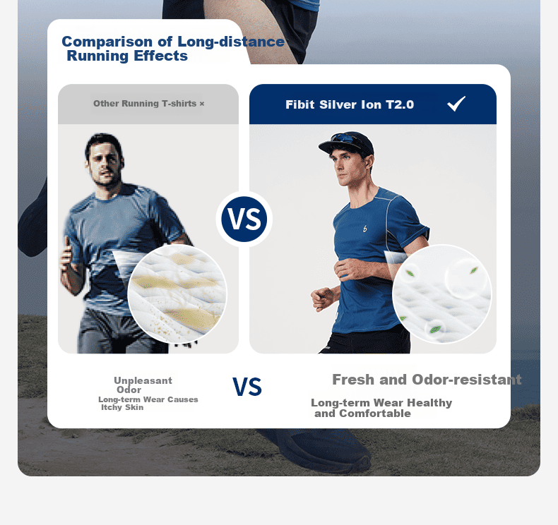 Flipbelt [Silver Ion T] Men's Short-Sleeve Summer Breathable Sports Casual Fitness Top Running Ice Blue, XS 4