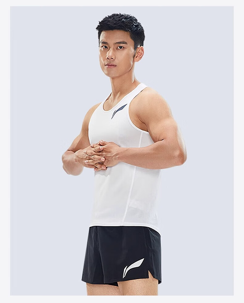 Li-Ning Men's Quick-Dry Sleeveless Sports Tank Top Professional Running Race Shirt New Basketball Fitness Marathon Apparel 5