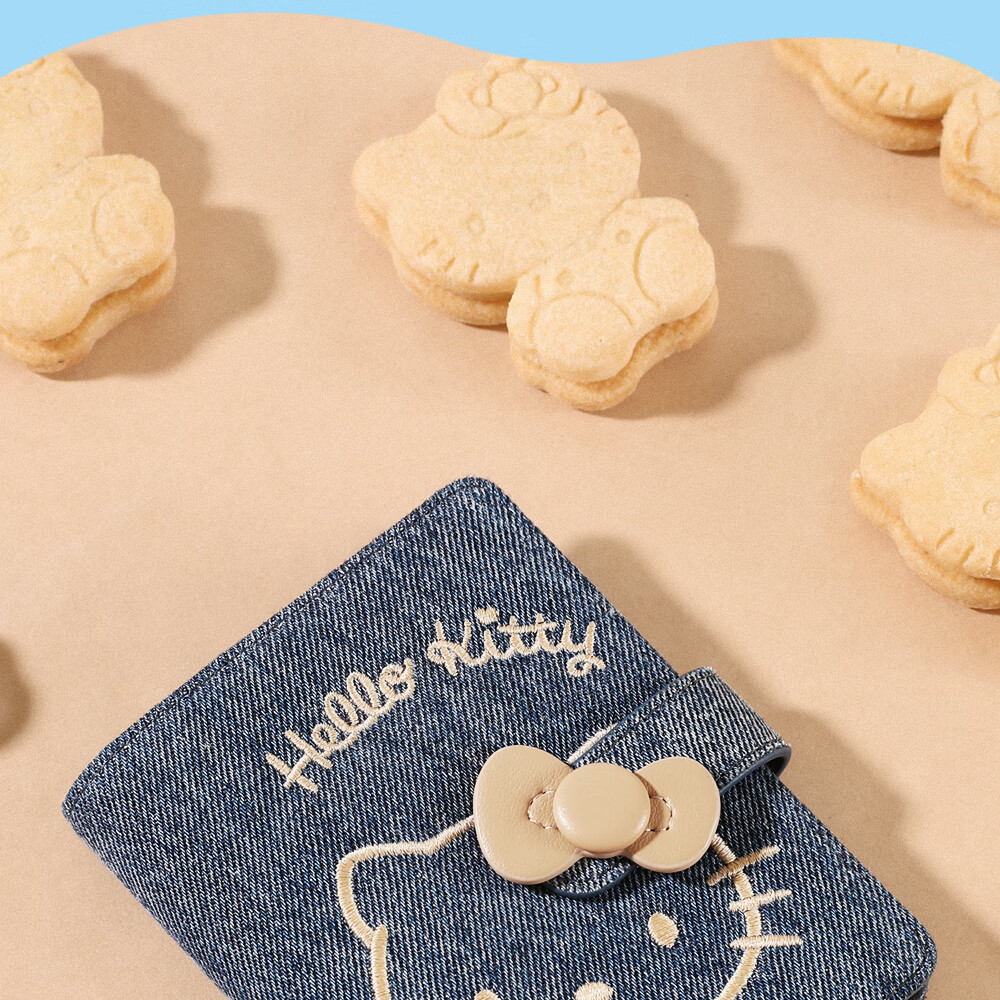 Toutou Birthday Gift, Hello Kitty Wallet, Cute Denim ID Holder, Bank Card Case, Sanrio, for Girlfriend 1