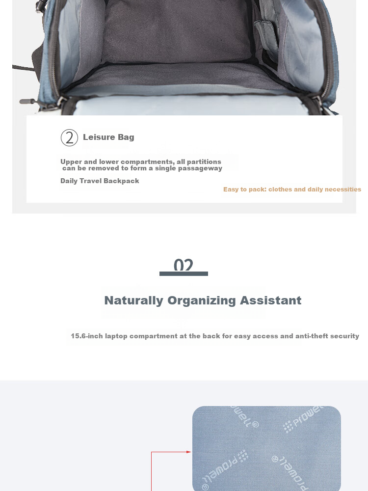 Pulewei DSLR Camera Bag, Backpack Photography Bag, Digital Canvas Outdoor Waterproof Travel Backpack 9