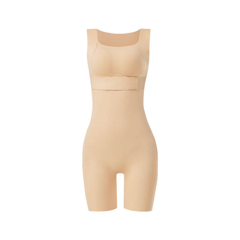 GRACEWELL Women's One-Piece Shapewear Body Shaper Tummy Control Butt Lifting Back Closure Wireless Seamless Slimming Bodysuit Nude L Size