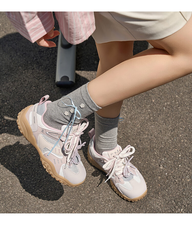 Josiny [Celebrity Style] Dexun Women's Shoes, Spring And Autumn Fashion Sneakers, Soft-Soled Round-Toe Casual Shoes, Gray-Blue, Size 37 13