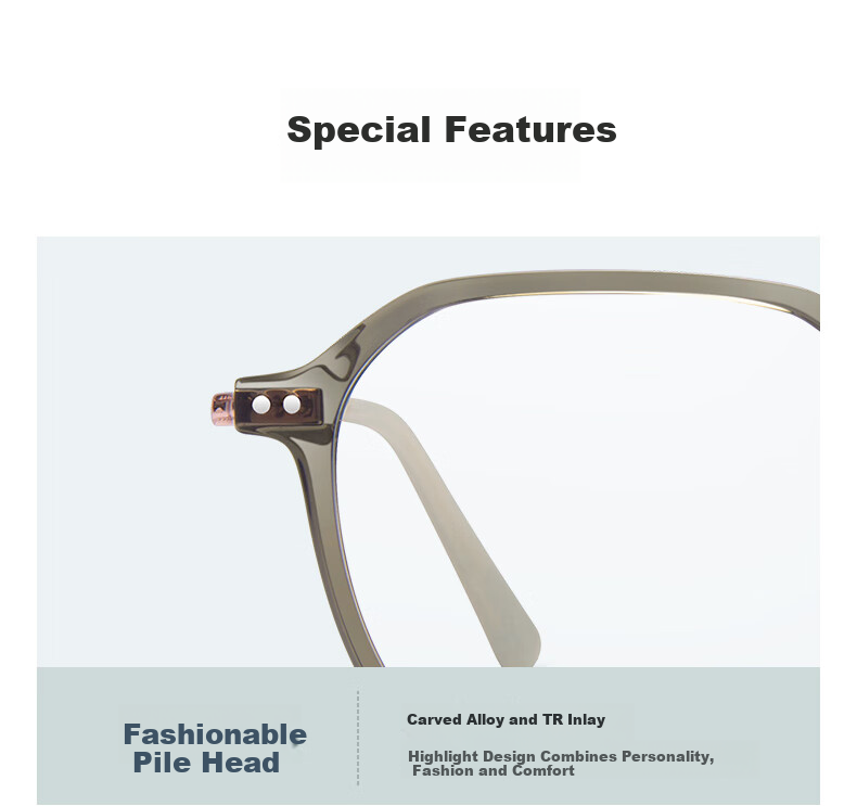 LOHO Non-Prescription Blue Light Blocking Glasses, Trendy Slimming Brightening Eyeglass Frames, Anti-Radiation Eye Protection Glasses LH09009 11