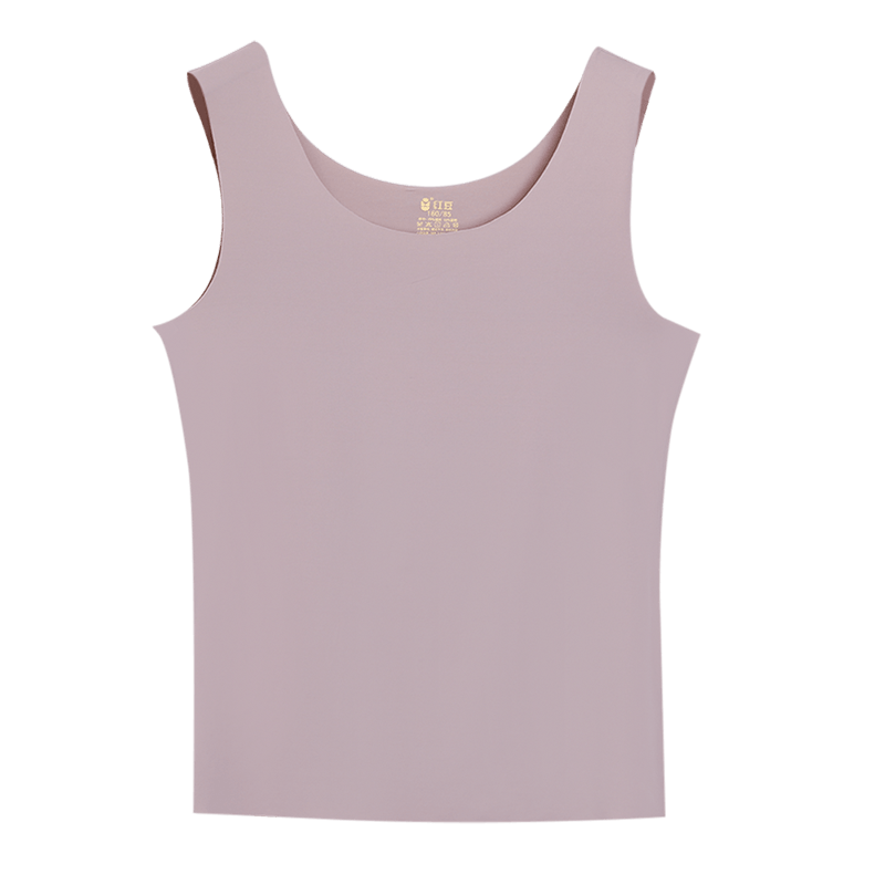 Hongdou Women's Seamless Ice Silk Vest Breathable Stretch Simple Versatile Outerwear Tank Top