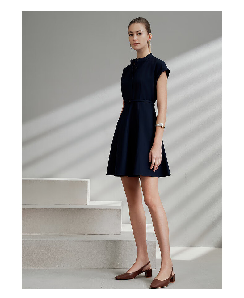 G2000 Delivery Waistband/multidirectional Elasticity/mall Same Style Women's Spring And Summer Elegant Dress, Black, L/38 13