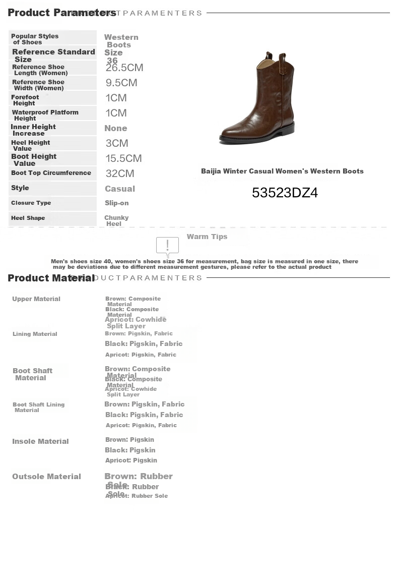 Bajia Dong Xuan Style Sheepskin Western Boots for Women Winter New Retro Mid-Calf Boots Black 38 1