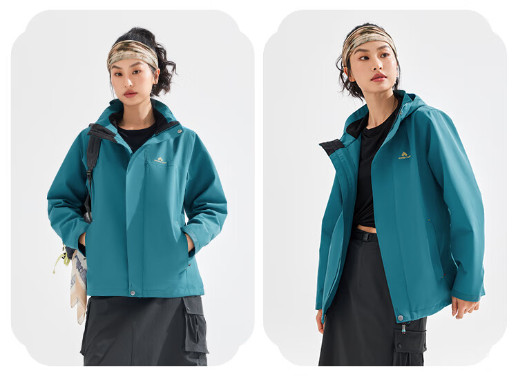 Pioneer Camp Tibetan-Style Windproof And Waterproof Jacket for Women, Spring And Summer Hard Shell Outdoor Hiking Mountaineering Coat with Hood 3