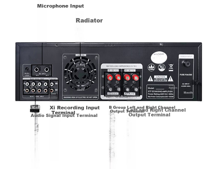 KIB KG1500 Home Theater Bluetooth Amplifier, Professional TV Karaoke Power Amplifier 10