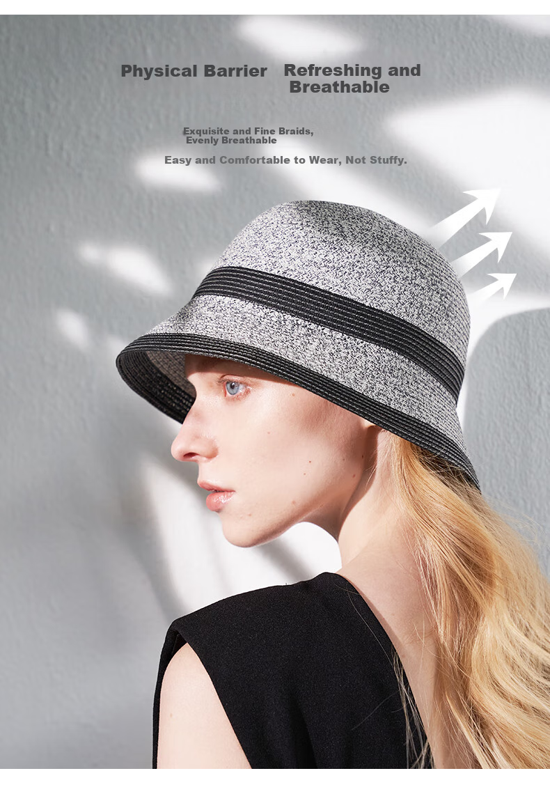 MARJA KURKI (MARJAKURKI) Mother's Birthday Gift, Fisherman Hat, Sun Hat, Sun Protection Straw Hat, Anziru Su, Beige 4