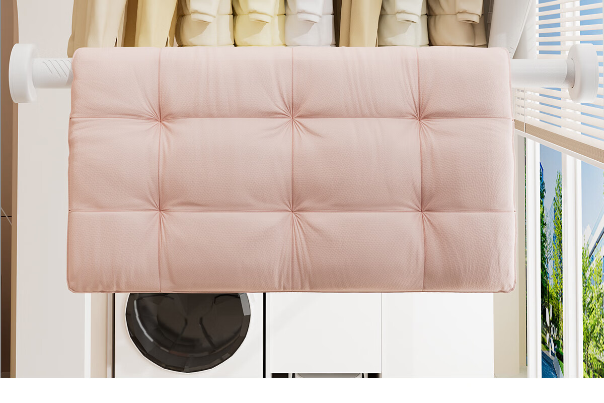 Fan Ye No-Drill Telescopic Rod Door Curtain Rod Closet Clothes Drying Rod Bathroom Curtain Rod Wardrobe Support Hanging Rod Balcony Clothes Drying Rack 21