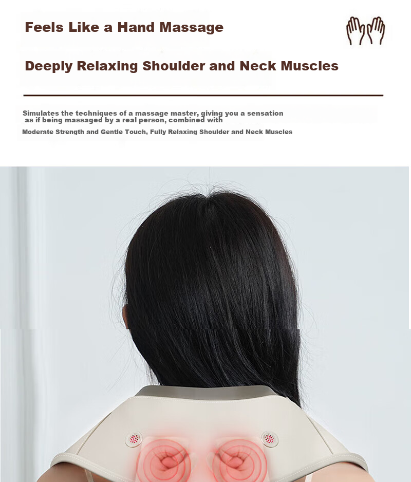 GKN Percussion Massage Shoulder Pad, Hot Compress Kneading, Multifunctional Neck And Waist Massager, GKN-PJAMQ 5