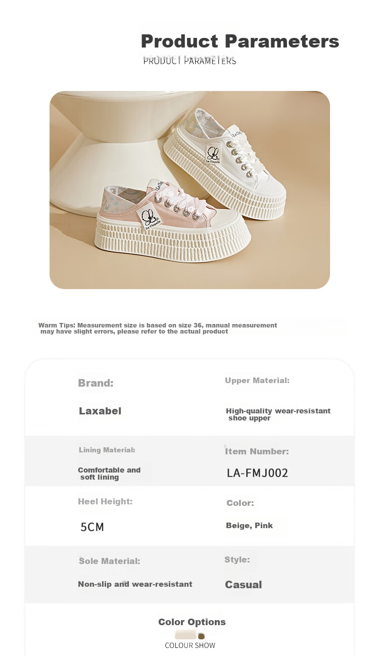 La Chapelle Women's Sneakers, Versatile Thick-Soled Casual Shoes, Chanel-Inspired Slip-On Shoes for Women-002 Beige 39 2