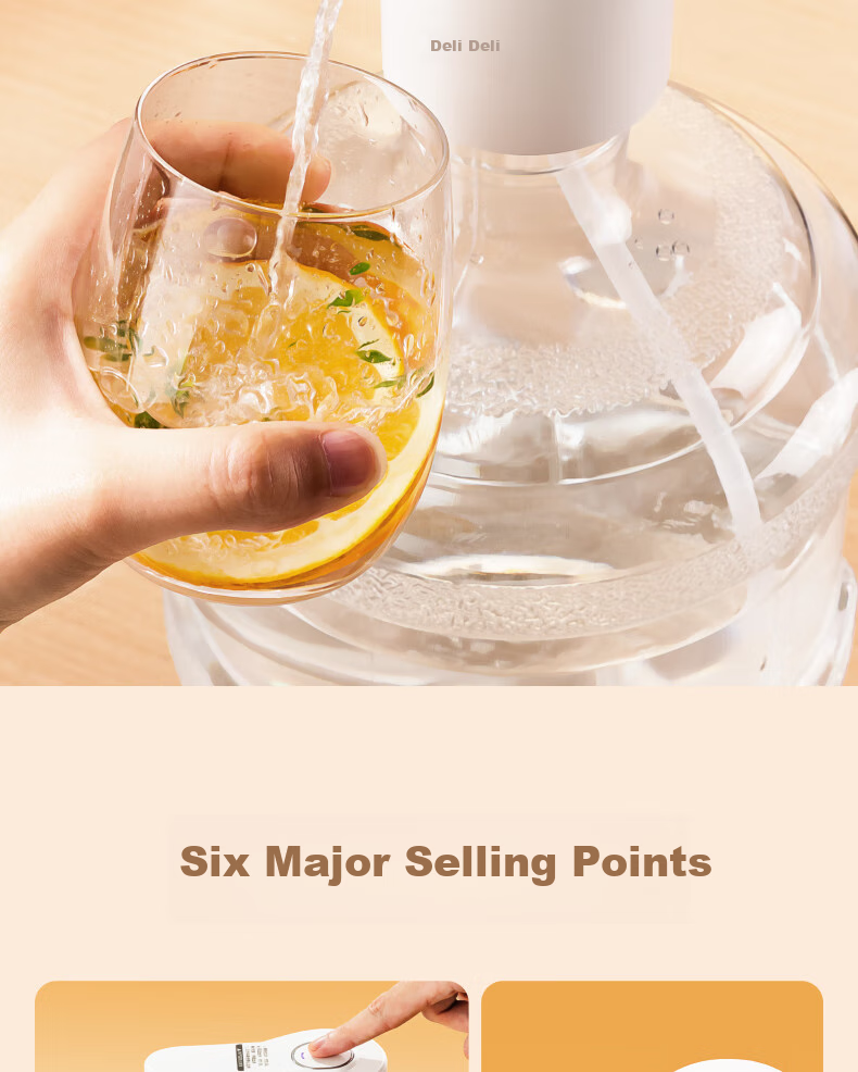Deli Electric Water Dispenser Pump for Bottled Water, Automatic Mineral Water Pump, Water Jug And Purified Water Dispenser 2