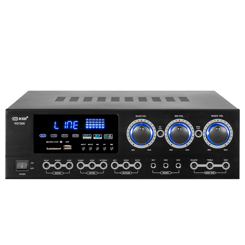KIB KG1500 Home Theater Bluetooth Amplifier, Professional TV Karaoke Power Amplifier
