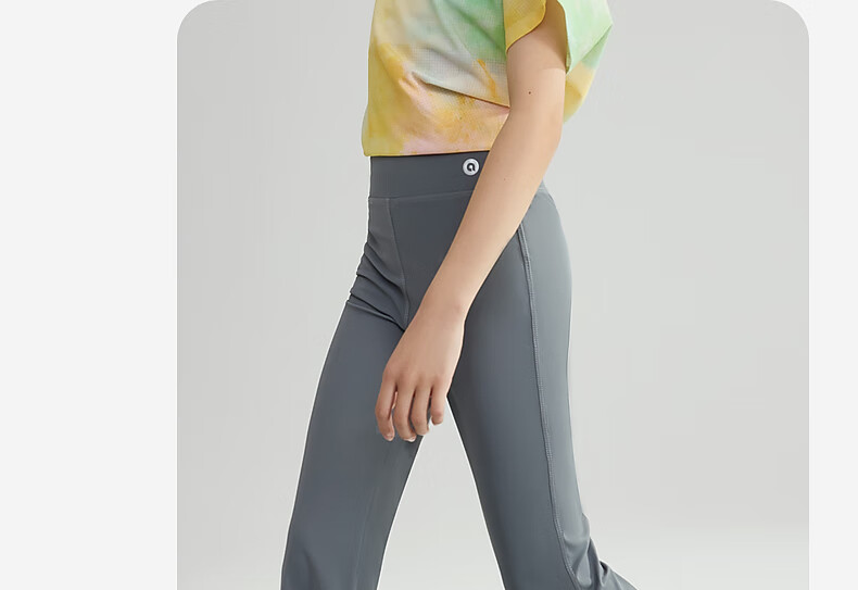 ASK JUNIOR Kids Pants Girls Spring Summer Sun Protection Quick-Dry High Elastic Yoga Flared Leggings Sky Blue 170 65