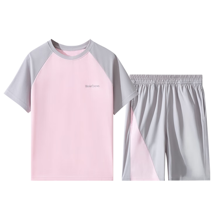 LangSha Children's Pajamas, Baby Summer Sleepwear, Boys And Girls Short-Sleeve Shorts, Quick-Dry for Older Children And Teenagers, Sun Protection Home Wear Set