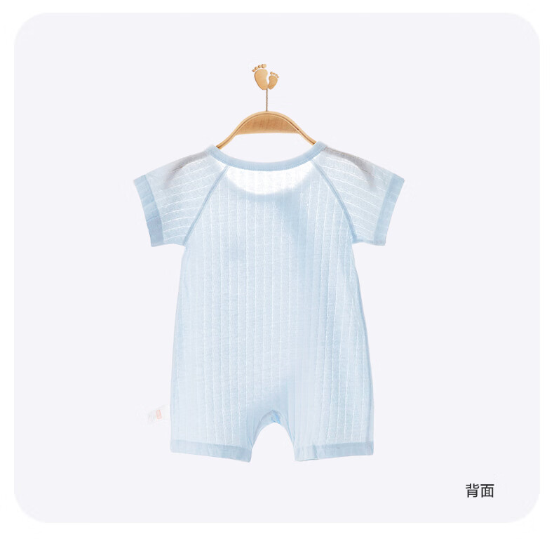 Babyprints Newborn Onesie 2-Pack, Infant Short-Sleeve Summer Clothes, Pure Cotton Thin Romper, Home Crawling Suit, White And Pink, Size 59 4