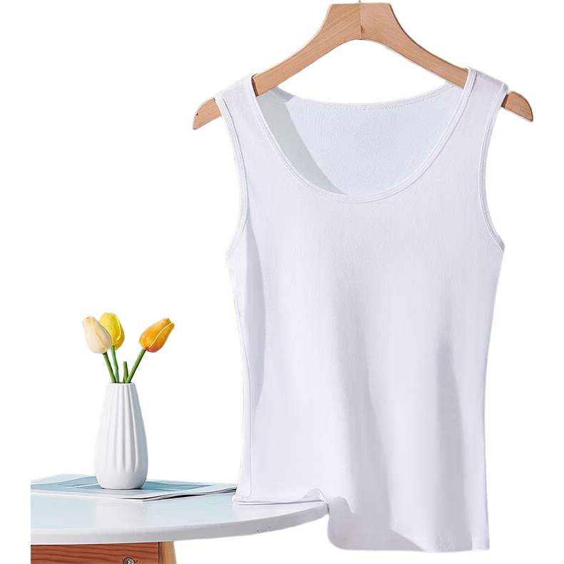 LangSha 100% Pure Cotton Women's Tank Top, Summer Undershirt, Sleeveless Vest, Base Layer, 2026 New Style
