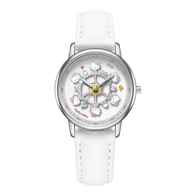 Hello Kitty Sanrio Carousel Watch for Girls Students High School Birthday Children's Day Gift for Girls Girlfriend