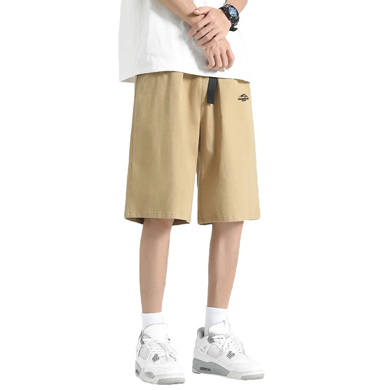 Huili Men's Shorts, Breathable Loose-Fitting Five-Point Pants, Summer Sports Trousers, Trendy Pants, Quick-Dry Casual Pants