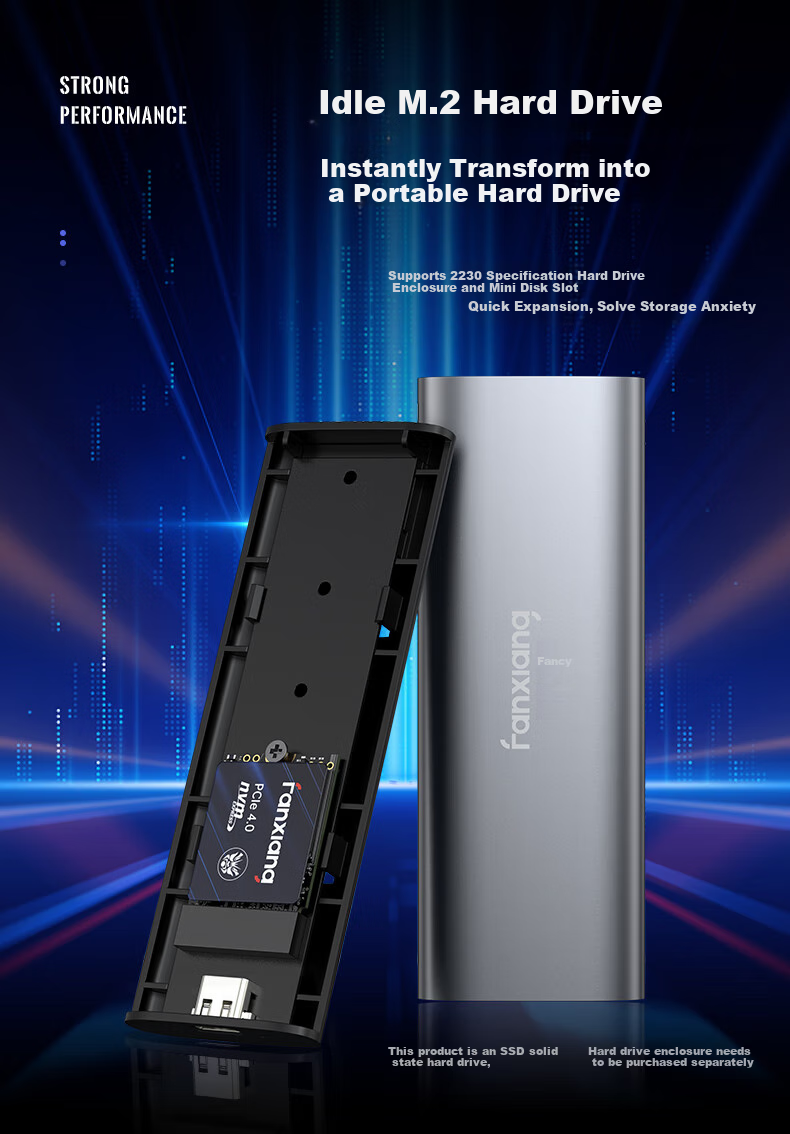 FANXIANG 1TB SSD Solid State Drive M.2 Interface NVMe Protocol PCIe 3.0 2230 Small Size Specification Computer Gaming Machine Expansion Hard Drive S532 3