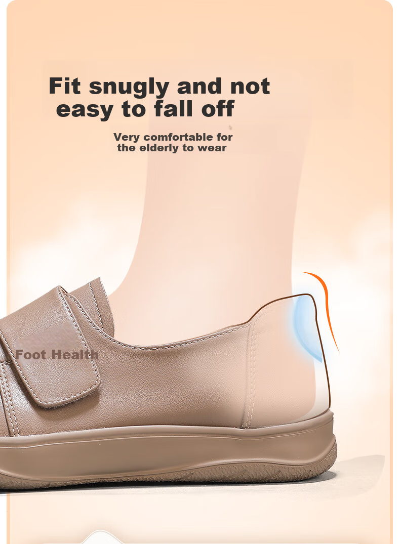 Zulijian Elderly Women's Shoes, Autumn Season, Shallow Mouth Flats, Soft-Soled Leather Shoes, Middle-Aged And Elderly Mom Shoes, 8690K Khaki, Size 39 8