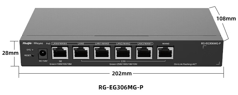 Ruijie WiFi7 2.5G Wireless AP Ceiling Set, 3600M, 1-To Whole House Router AC + AP Networking, Large Apartment, RG-EG306MG+RG (MG)*2 8