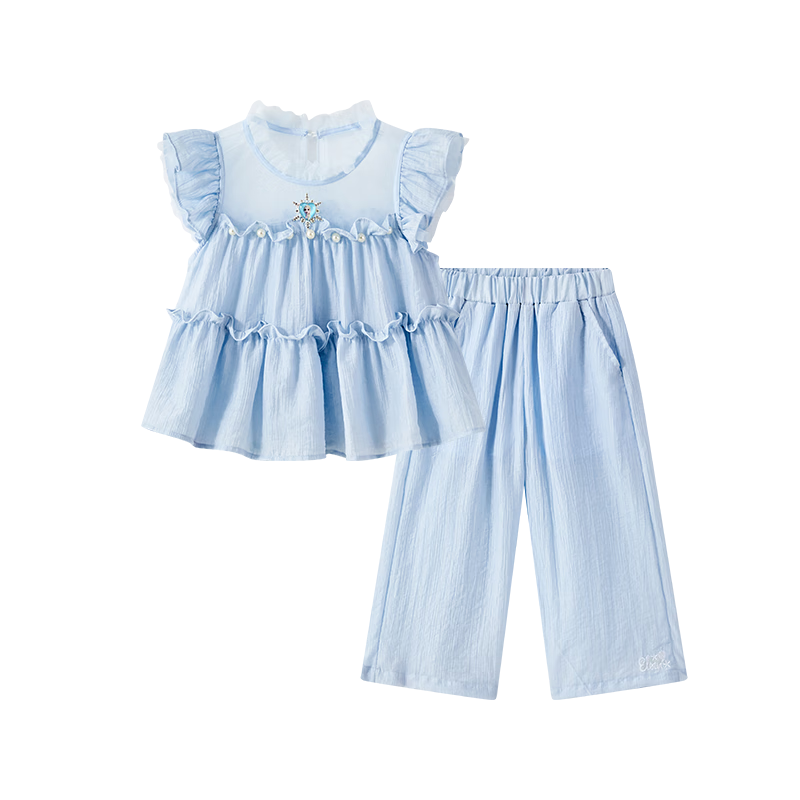 Disney Children's Summer Outfit, Girls' Summer Clothing Set, 2026 New Stylish Thin Style, Baby Summer Clothes, Girls' Clothing