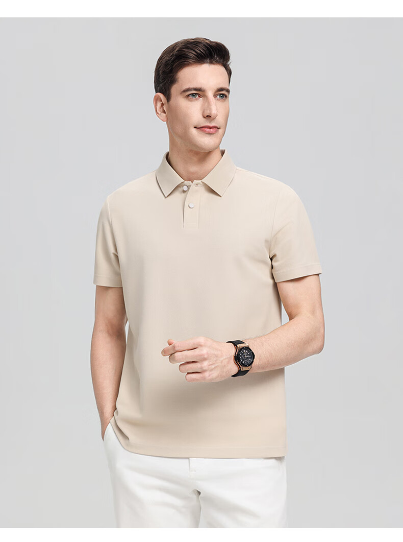 ROMON Short-Sleeve Polo Shirt for Men, New Style 7A Antibacterial Quick-Dry Business T-Shirt for Young And Middle-Aged, Summer 201 White L 12
