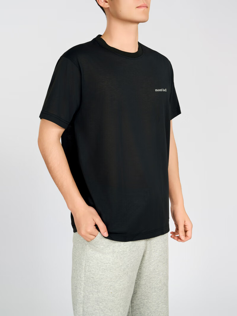 Mont-bell Quick-Dry Men's Breathable Sun-Protective Short Sleeve Outdoor T-Shirt Commuting Hiking Versatile Small Logo Tee 1114686 5