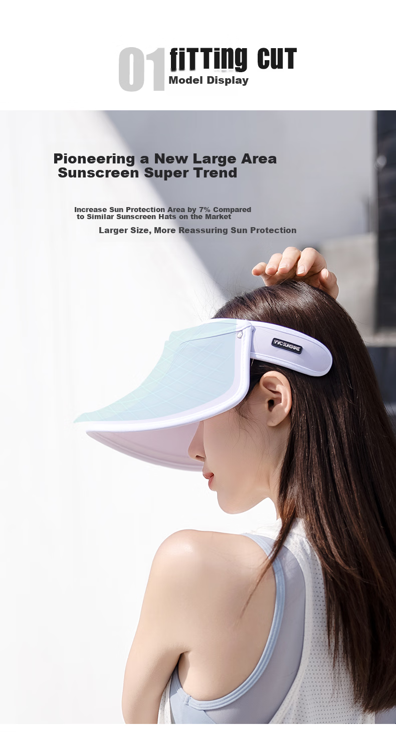 VVC Sun Hat, UV Protection Cap for Women, Wide Brim Hat for Outdoor Activities, Visor Cap, Grayish Blue 6