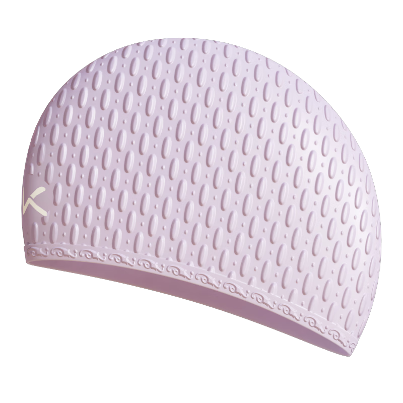 Keep Swimming Cap for Women, Large Size, Waterproof, Non-Binding, for Long Hair, Silicone Ear Protection, Adult Men's Swim Cap, 219 Purple