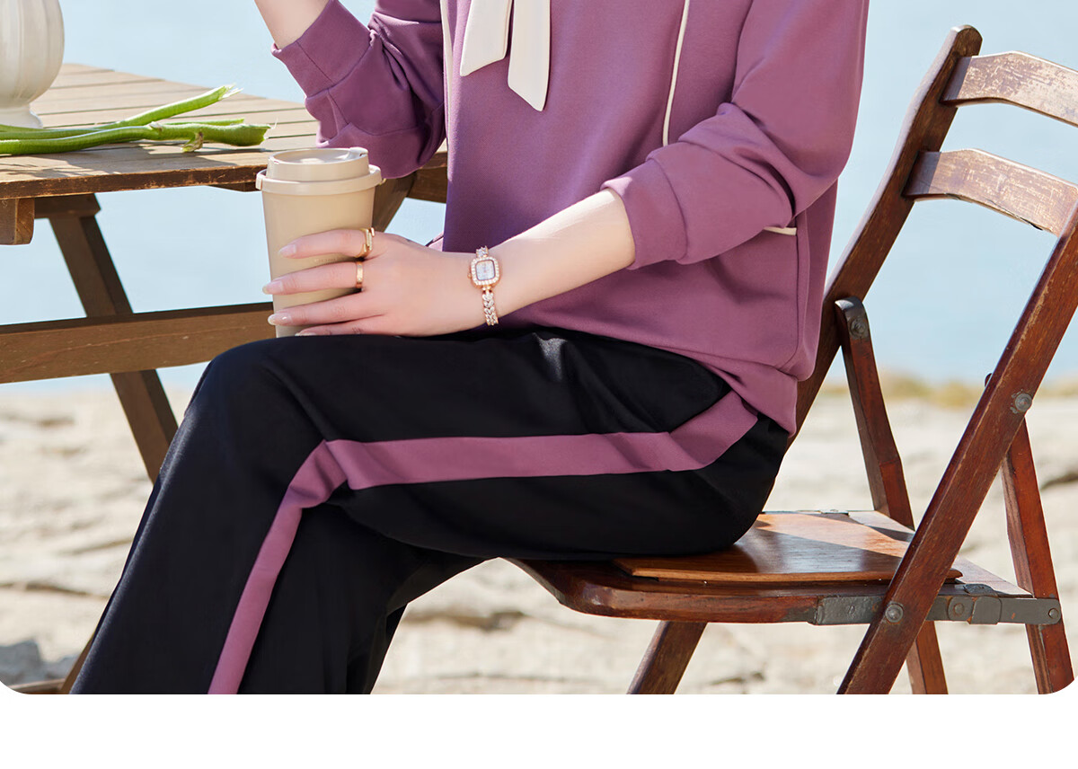 Yuzhaolin Mom Spring Sports Suit Middle-aged and Elderly Women's Long Sleeve Sportswear Two-piece Set Y51K051 39