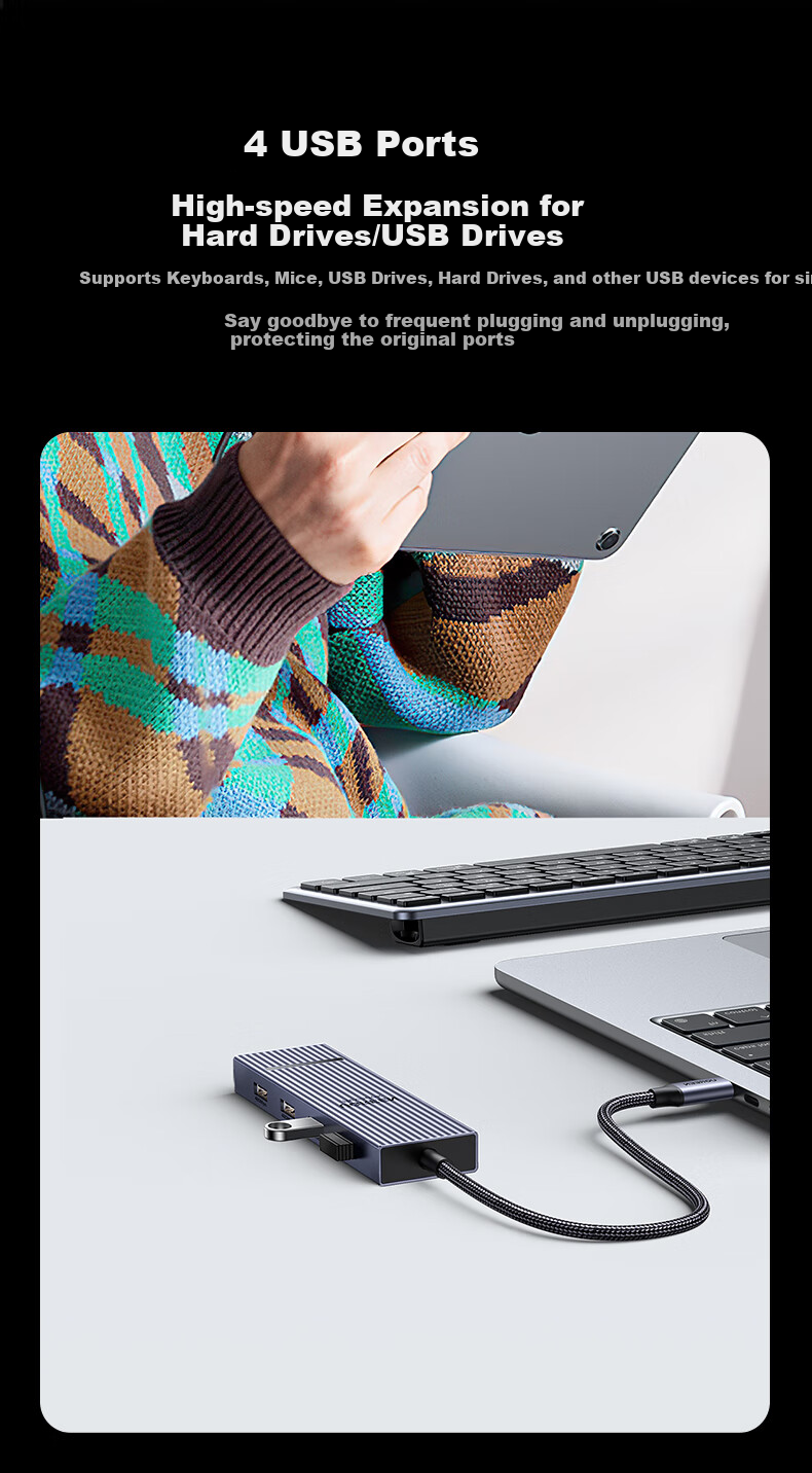 UGREEN Type-C to HDMI/DP Triple Display Adapter USB-C Compatible Thunderbolt 5/4 Expansion Dock MST 5G Adapter 4K 60Hz Multi-Screen Extension for Editing Connecting to Lenovo And Xiaomi Computers 20