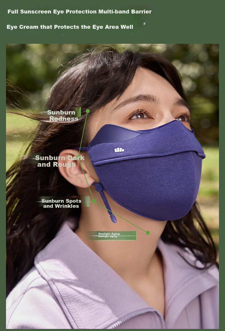 Beneunder 3D Warm Face Mask, Autumn And Winter Windproof And Sun-Protective Mask for Women, UV Protection Face Shield, Cold-Resistant, Moisturizing, Stylish Cycling Face Mask 11