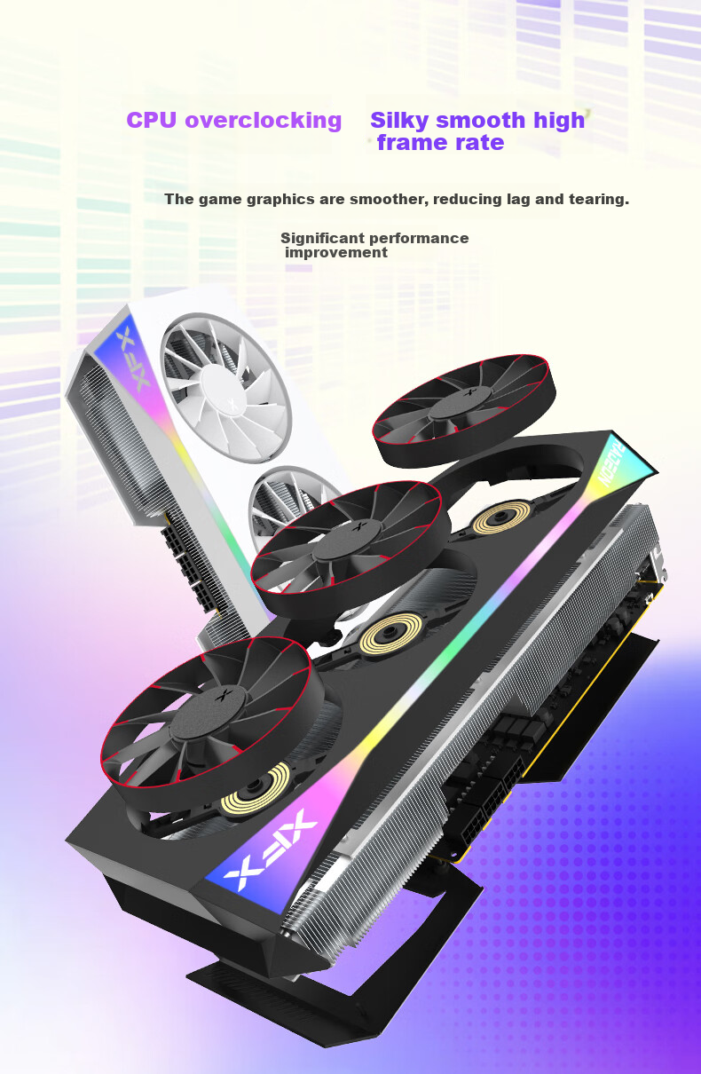 XFX AMD RADEON RX 9070 XT OC Phoenix Nirvana 16GB White New Gaming And Design Intelligent Learning Desktop Computer Graphics Card 13