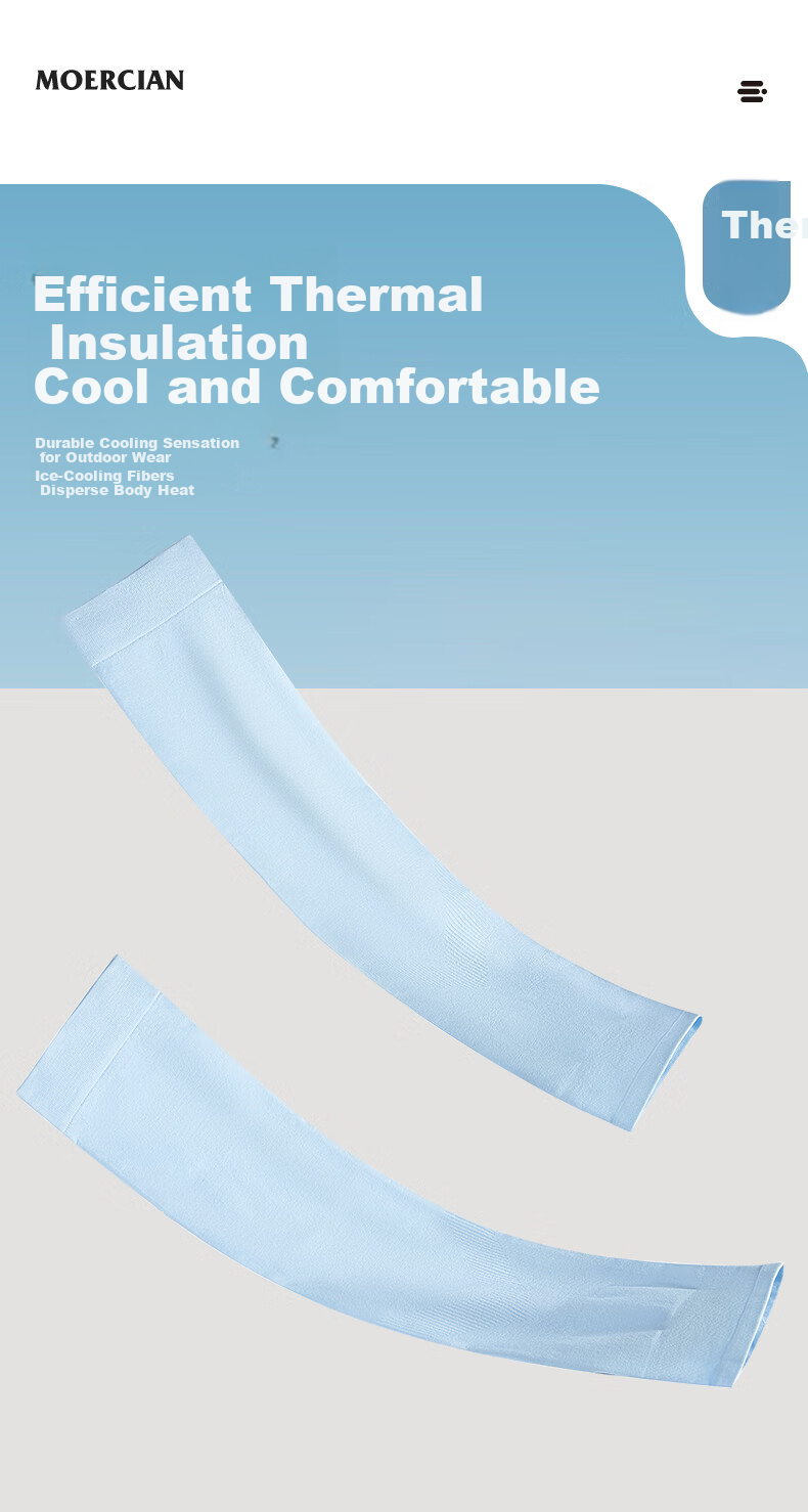 Muerxi UV Protection Ice Silk Nylon Sun Sleeves Unisex Outdoor Arm Sleeves for Hiking Cycling 4