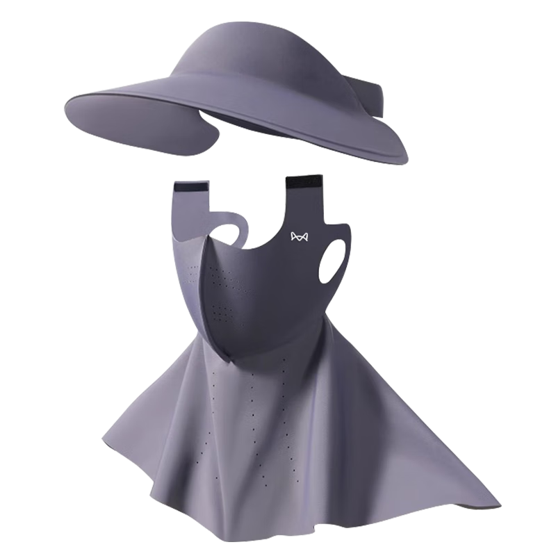 Miiow Women's Full Face Ice Silk Sun Protection Mask Neck Guard 2026 Summer UV Protection Face Bikini Sunshade