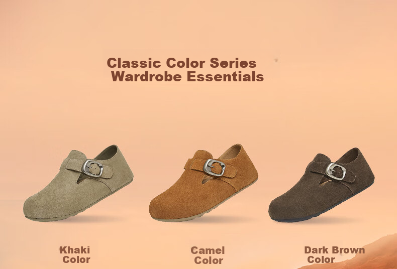 TEENMIX Women's Birkenstock Style Flat British Retro Casual Versatile Single Shoes 3