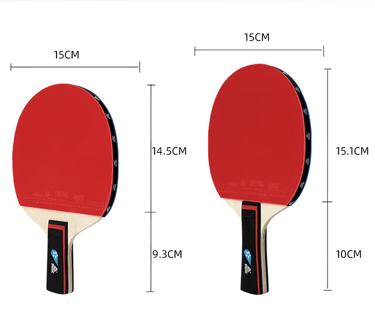 PEAK Table Tennis Racket Professional High-Elasticity Blade Horizontal Paddle for Beginners, Middle School Students, Double Rackets, Children's Straight Handle Set 9