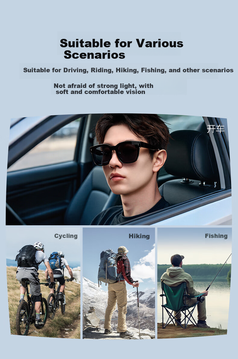 HLA Sunglasses Clip-On for Myopia Glasses, Foldable Polarized Sunglasses for Men And Women, Driving UV Protectio 9