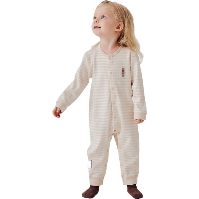 Babylove Infant Romper Spring And Autumn Style, Pure Cotton Baby Onesie, Home Wear, Crawling Suit, Long-Sleeved Colored Cotton, Newborn Clothing
