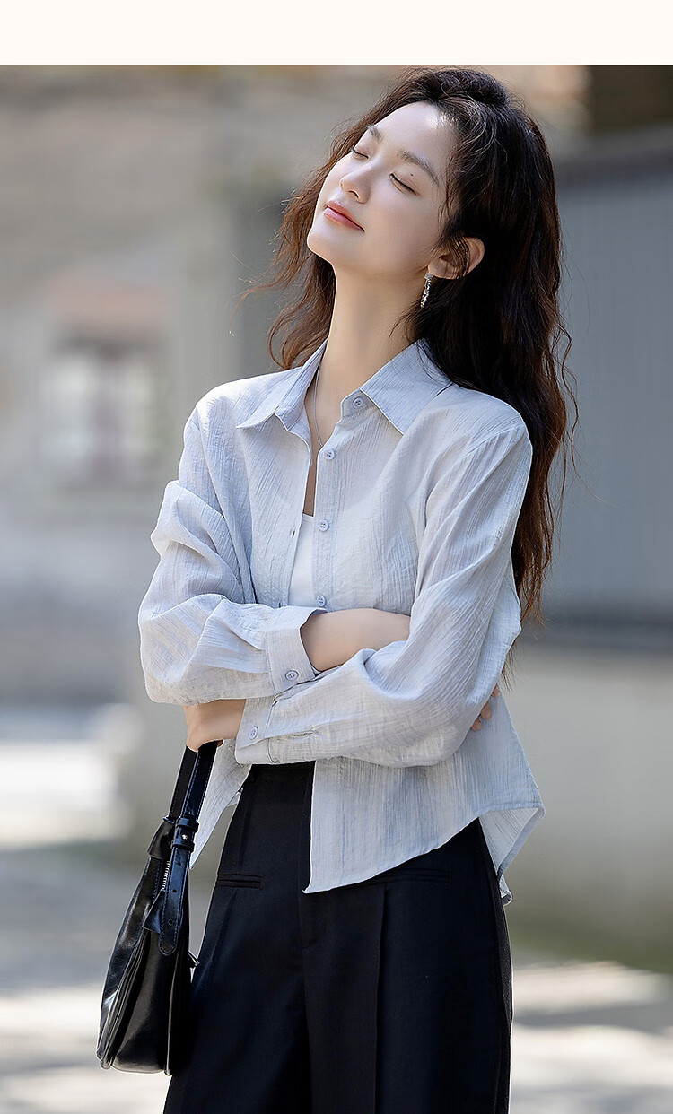 Demana [Light Breath Lyocell] Spring Autumn Smart Style Wind Lapel Long Sleeve Shirt Elegant Airy Blouse Women's Top 15