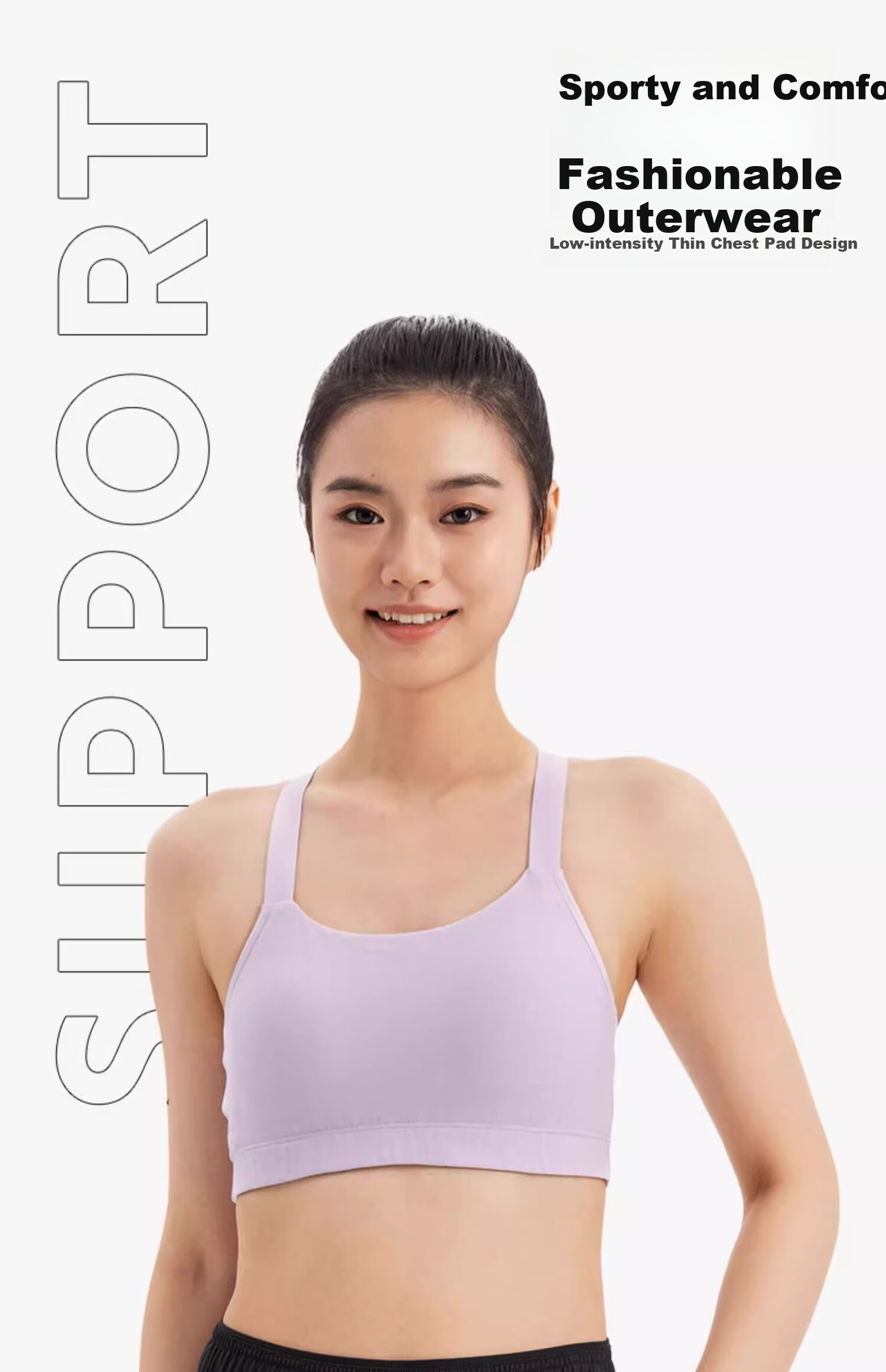 DECATHLON Sports Bra for Running, Fitness, Yoga, Large Bust, Thin, Shock-Absorbing, Beautiful Back Design Bra Vest 5214332 4