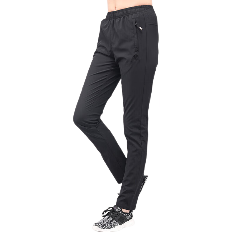 TECTOP Quick-Dry Pants, Men's And Women's Outdoor Solid Color Drawstring Trousers, Durable Fast-Drying Pants 80936 Women's Black XXXL