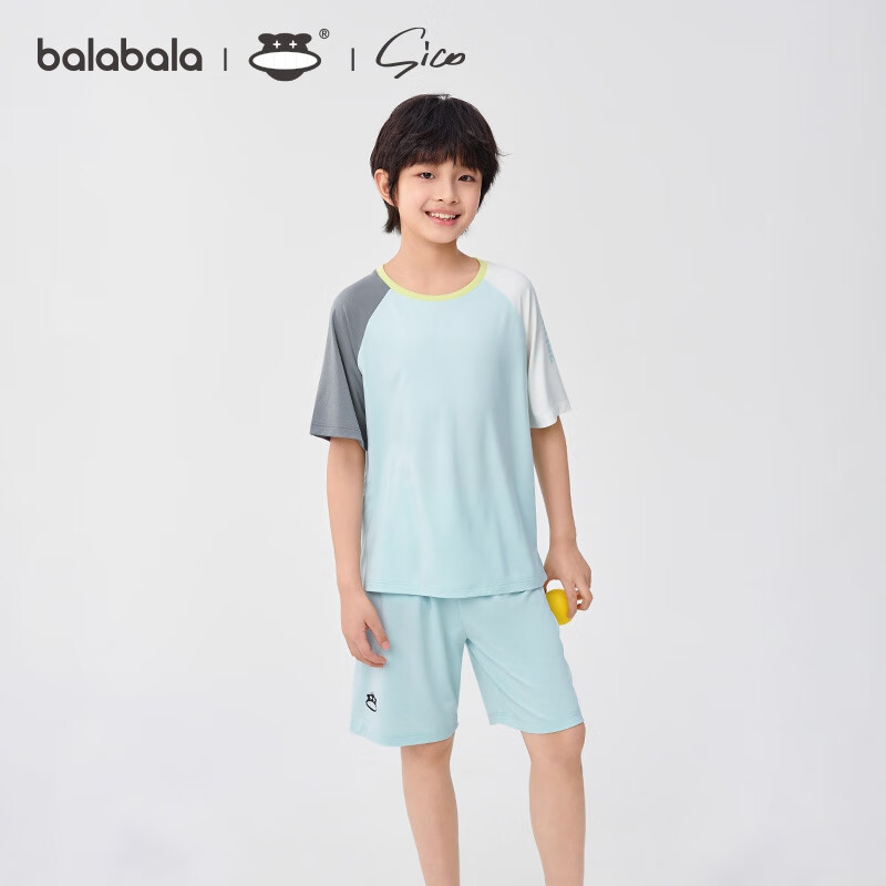 Balabala Summer Pajama Set Air Conditioning Clothes Boys Homewear [Designer SICO Mall Same Style] 206225171105