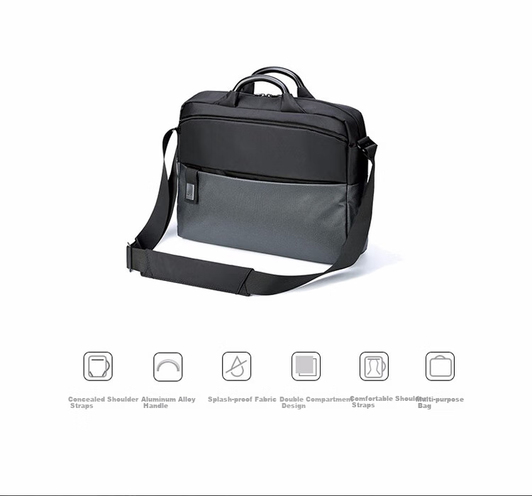 LEXON Laptop Bag, 15.6/16 Inch Handheld Briefcase, Men's Business Notebook Bag, Patchwork Shoulder Crossbody Bag 3